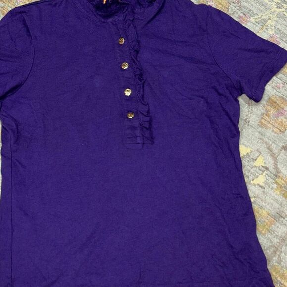 Tory Burch Tops - Tory Burch purple shirt sz xl